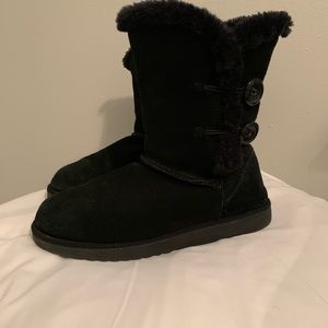 Black Fuzzy Boots